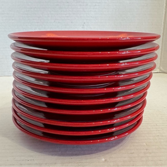 Waechtersbach Freestyle Paradise Saucer Plate Red Orange Flower Germany Set of 5 - Picture 3 of 12